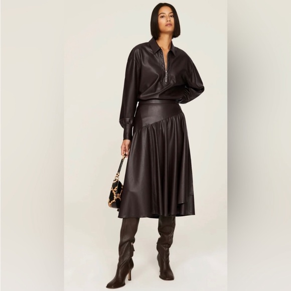 Rebecca Taylor Vegan Leather Pullover - Picture 2 of 6